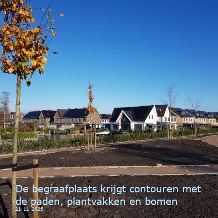 Plantvakken en paden aangelegd