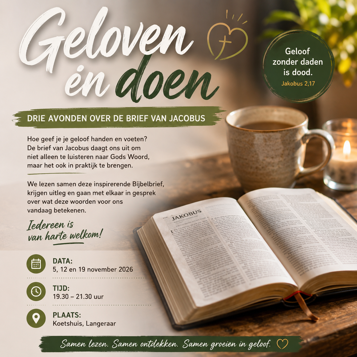 Catechese Jacobus 5, 12 en 19 november