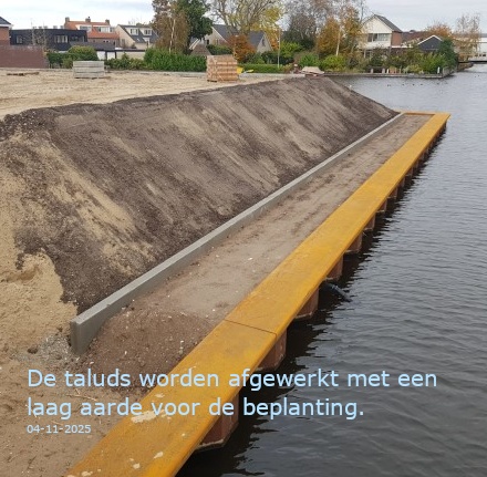 Afwerking taluds en pad