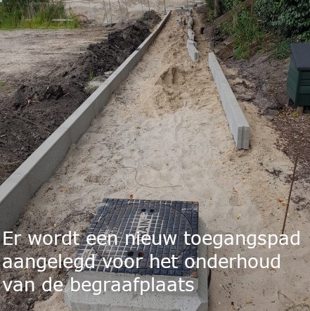 Toegangspad in aanleg